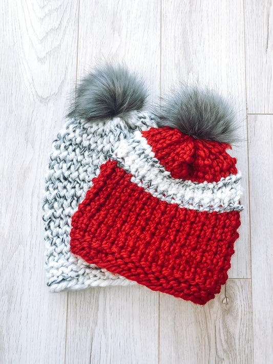 Homemade Knit Hat Set